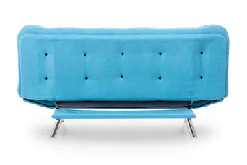 Breana 3-sits Rektangulär Längsbäddad Bäddsoffa 130x200 cm i Tyg - Turkos - Möbler - Soffa - Bäddsoffa