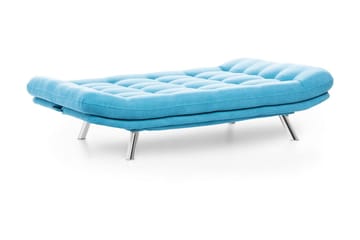 Breana 3-sits Rektangulär Längsbäddad Bäddsoffa 130x200 cm i Tyg - Turkos - Möbler - Soffa - Bäddsoffa