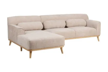 Bree Hörnsoffa 3-sits - Beige/Ljust trä - Möbler - Soffa - Bäddsoffa