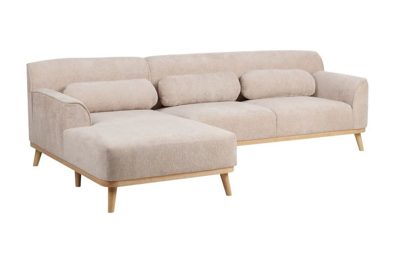 Bree Hörnsoffa 3-sits - Beige/Ljust trä - Möbler - Soffa - Bäddsoffa