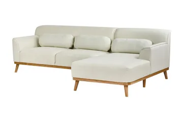 Bree Hörnsoffa 3-sits - Vit/Ljust trä - Möbler - Soffa - Bäddsoffa