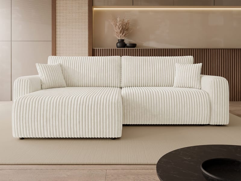 Brenor 3-sits Bäddsoffa med divan Vänstervänd - beige - Möbler - Soffa - Bäddsoffa