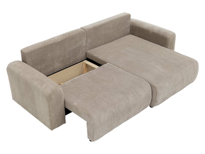 Brenor 3-sits Bäddsoffa med divan Vänstervänd - beige - Möbler - Soffa - Bäddsoffa