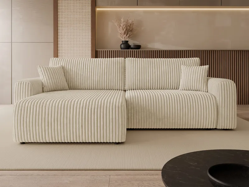 Brenor 3-sits Bäddsoffa med divan Vänstervänd - beige - Möbler - Soffa - Bäddsoffa