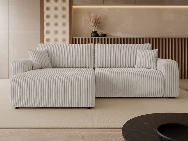 Brenor 3-sits Bäddsoffa med divan Vänstervänd - ljusgrå - Möbler - Soffa - Bäddsoffa