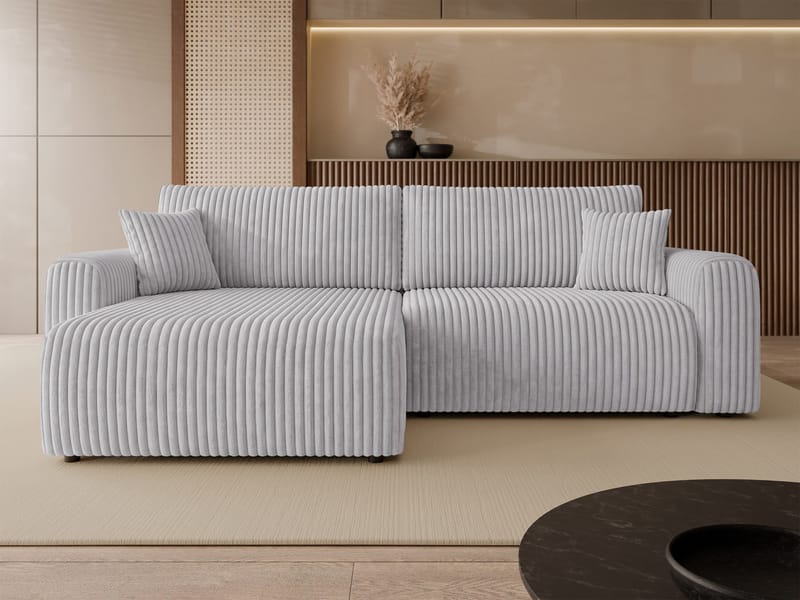 Brenor 3-sits Bäddsoffa med divan Vänstervänd - ljusgrå - Möbler - Soffa - Bäddsoffa
