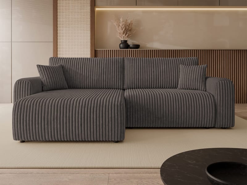 Brenor 3-sits Bäddsoffa med divan Vänstervänd - mörkbrun - Möbler - Soffa - Bäddsoffa