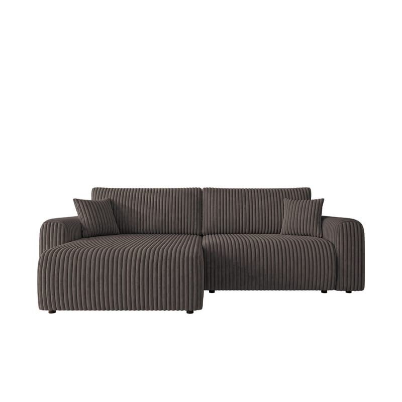 Brenor 3-sits Bäddsoffa med divan Vänstervänd, mörkbrun