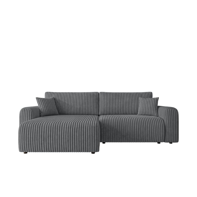 Brenor 3-sits Bäddsoffa med divan Vänstervänd, mörkgrå
