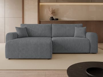 Brenor 3-sits Bäddsoffa med divan Vänstervänd - mörkgrå - Möbler - Soffa - Bäddsoffa