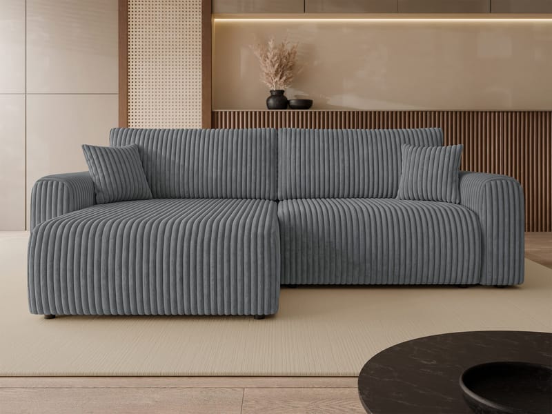 Brenor 3-sits Bäddsoffa med divan Vänstervänd - mörkgrå - Möbler - Soffa - Bäddsoffa