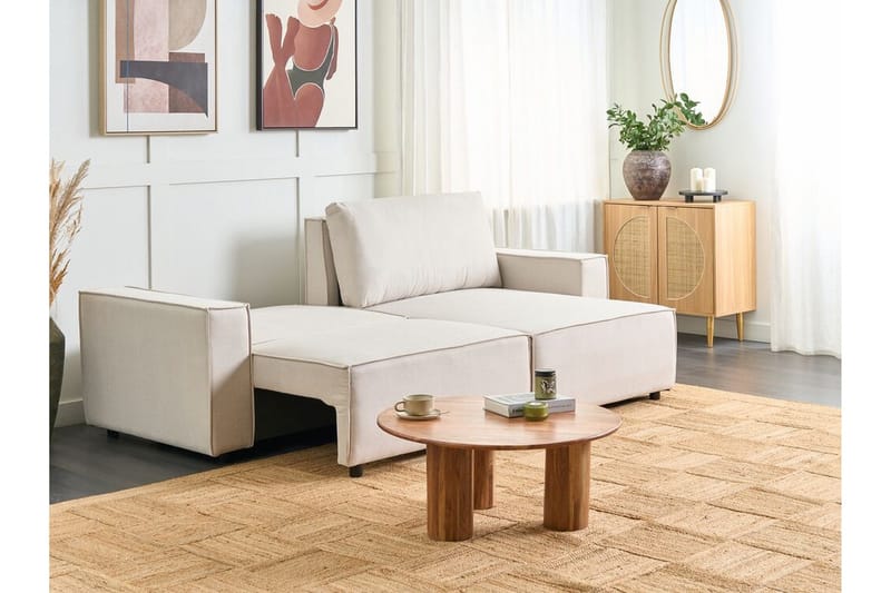 Brian 3-sits Högervänd Hörnbäddsoffa med Divan i Textil - Beige - Möbler - Soffa - Bäddsoffa