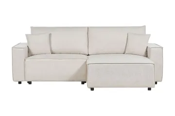 Brian 3-sits Högervänd Hörnbäddsoffa med Divan i Textil - Beige - Möbler - Soffa - Bäddsoffa