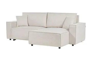 Brian 3-sits Högervänd Hörnbäddsoffa med Divan i Textil - Beige - Möbler - Soffa - Bäddsoffa