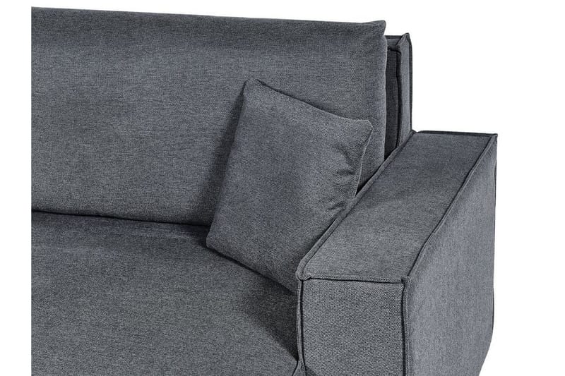 Brian 3-sits Högervänd Hörnbäddsoffa med Divan i Tyg - Grå - Möbler - Soffa - Bäddsoffa
