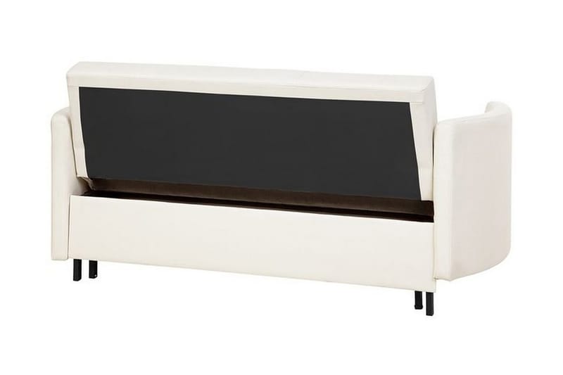 Brinkburn 2-sits Bäddsoffa med Rundade Armstöd i Tyg - Gräddvit - Möbler - Soffa - Bäddsoffa