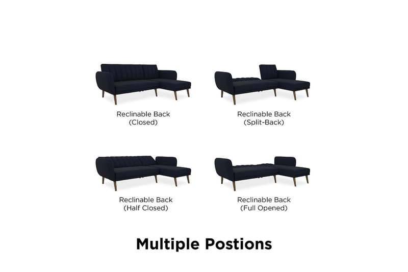 Brittany Divanbäddsoffa Marinblå - Novogratz - Möbler - Soffa - Bäddsoffa