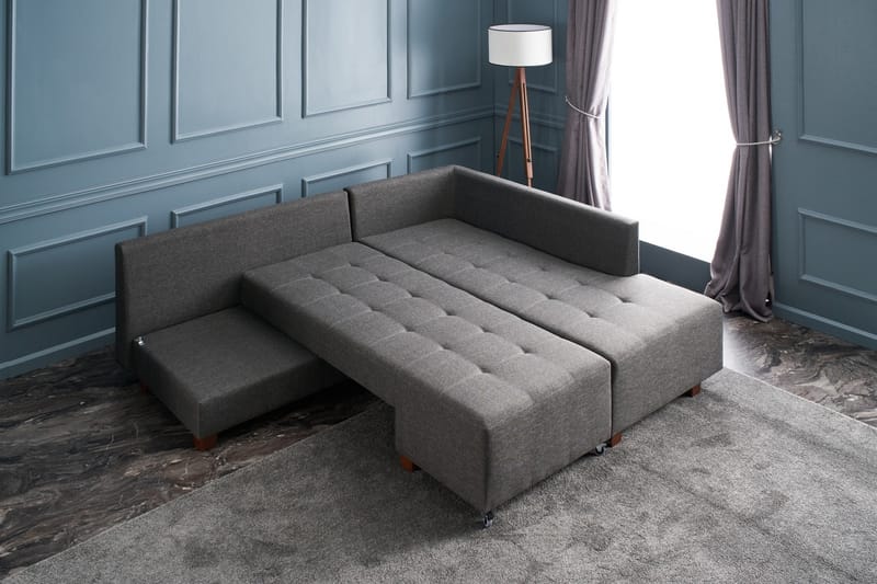 Brunei Bäddsoffa med Schäslong Höger - Antracit/Svart - Möbler - Soffa - Bäddsoffa