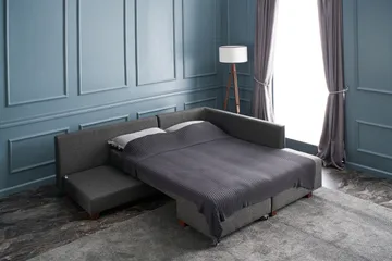 Brunei Bäddsoffa med Schäslong Höger - Antracit/Svart - Möbler - Soffa - Bäddsoffa