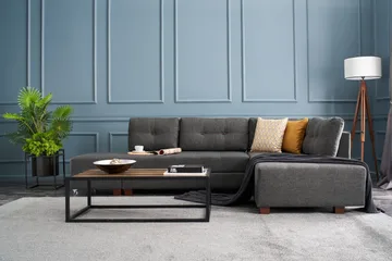 Brunei Bäddsoffa med Schäslong Höger - Antracit/Svart - Möbler - Soffa - Bäddsoffa