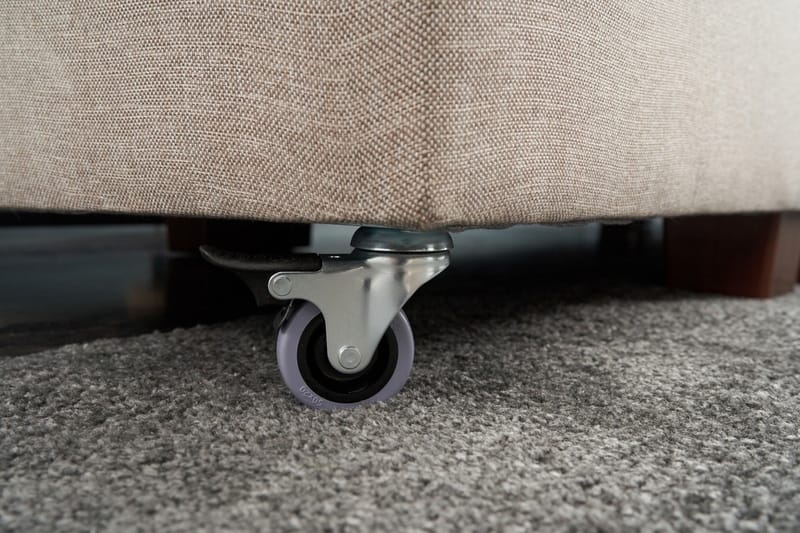 Brunei Bäddsoffa med Schäslong Höger - Krämvit/Svart - Möbler - Soffa - Bäddsoffa