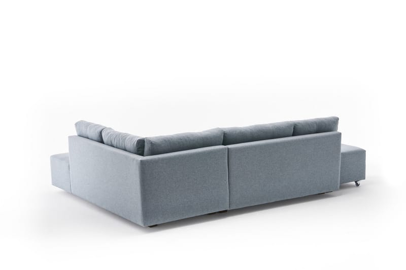 Brunei Bäddsoffa med Schäslong Höger - Ljusblå/Svart - Möbler - Soffa - Bäddsoffa