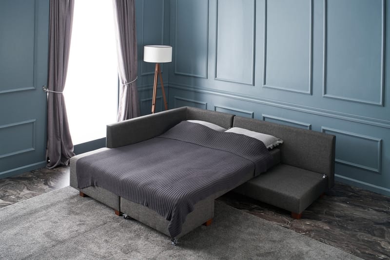 Brunei Bäddsoffa med Schäslong Vänster - Antracit/Svart - Möbler - Soffa - Bäddsoffa