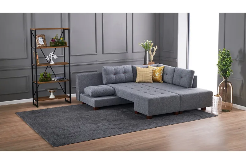 Brunei Hörnbäddsoffa Höger - Grå - Möbler - Soffa - Bäddsoffa