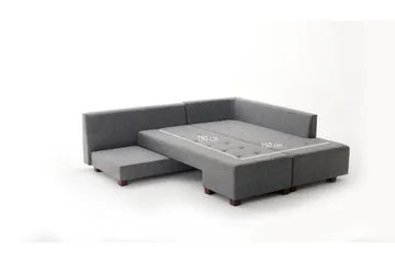 Brunei Hörnbäddsoffa Höger - Grå - Möbler - Soffa - Bäddsoffa