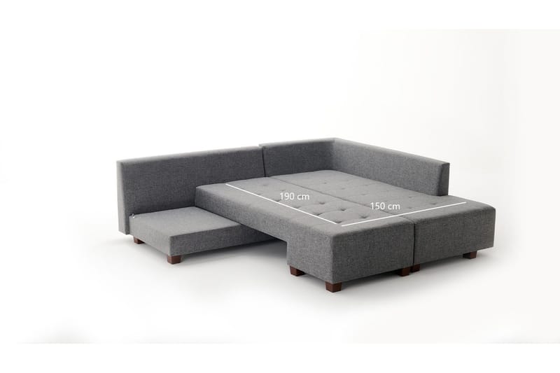 Brunei Hörnbäddsoffa Höger - Grå - Möbler - Soffa - Bäddsoffa