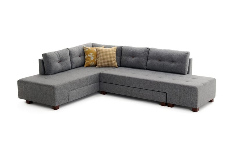 Brunei Hörnbäddsoffa Vänster - Grå - Möbler - Soffa - Bäddsoffa