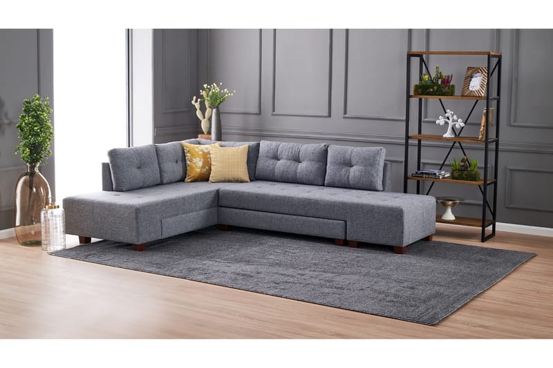 Brunei Hörnbäddsoffa Vänster - Grå - Möbler - Soffa - Bäddsoffa