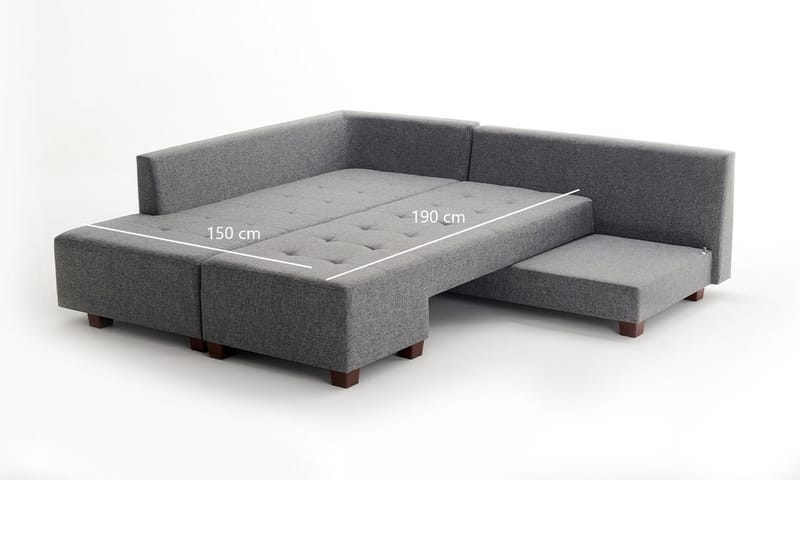 Brunei Hörnbäddsoffa Vänster - Grå - Möbler - Soffa - Bäddsoffa