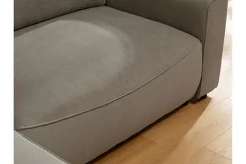 Burketown Bäddsoffa med Divan 3-sits i Sammet - Beige - Möbler - Soffa - Bäddsoffa