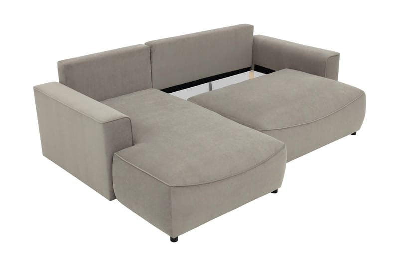 Burketown Bäddsoffa med Divan 3-sits i Sammet - Beige - Möbler - Soffa - Bäddsoffa