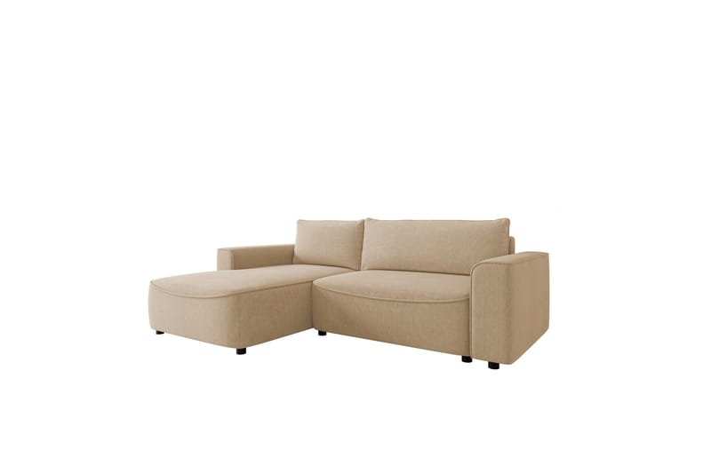 Burketown Bäddsoffa med Divan 3-sits i Sammet, Beige