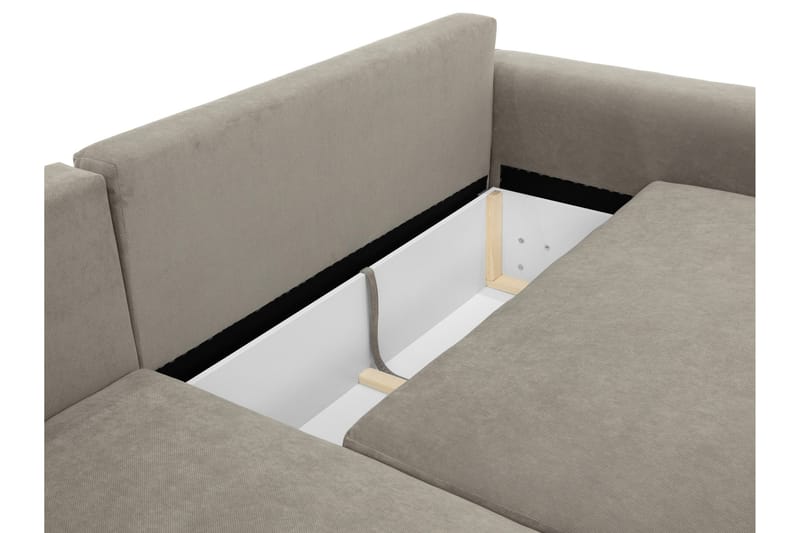 Burketown Bäddsoffa med Divan 3-sits i Sammet - Beige - Möbler - Soffa - Bäddsoffa