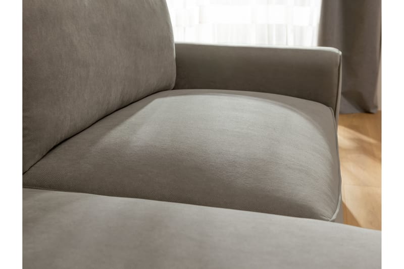 Burketown Bäddsoffa med Divan 3-sits i Sammet - Beige - Möbler - Soffa - Bäddsoffa