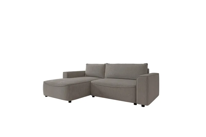 Burketown Bäddsoffa med Divan 3-sits i Sammet - Grå - Möbler - Soffa - Bäddsoffa