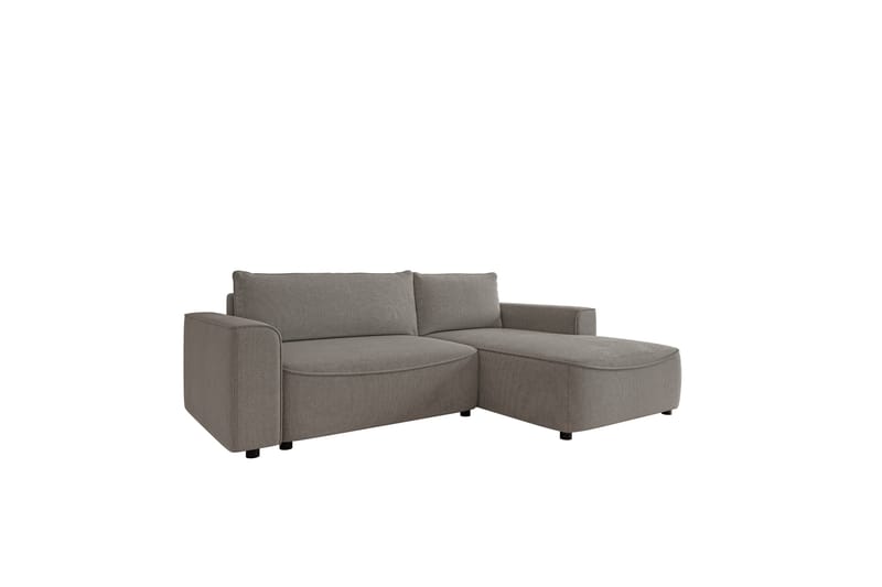 Burketown Bäddsoffa med Divan 3-sits i Sammet - Grå - Möbler - Soffa - Bäddsoffa