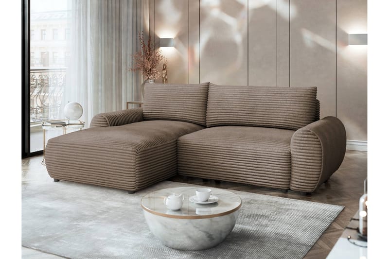 Burman Bäddsoffa med Divan 3-sits i Manchester - Brun - Möbler - Soffa - Bäddsoffa