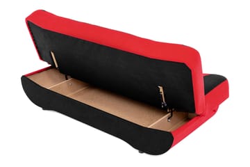 Burralla 3-sits Rektangulär Längsbäddad Bäddsoffa 118x184 cm med Förvaring i Tyg - Grå - Möbler - Soffa - Bäddsoffa
