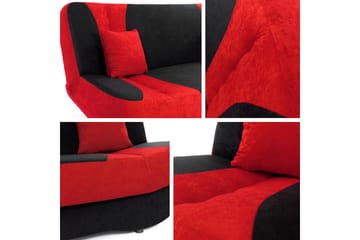 Burralla 3-sits Rektangulär Längsbäddad Bäddsoffa 118x184 cm med Förvaring i Tyg - Grå - Möbler - Soffa - Bäddsoffa