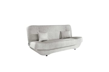 Burralla 3-sits Rektangulär Längsbäddad Bäddsoffa 118x184 cm med Förvaring i Tyg - Grå - Möbler - Soffa - Bäddsoffa