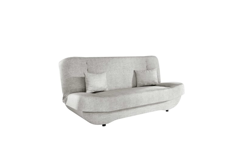 Burralla 3-sits Rektangulär Längsbäddad Bäddsoffa 118x184 cm med Förvaring i Tyg, Grå