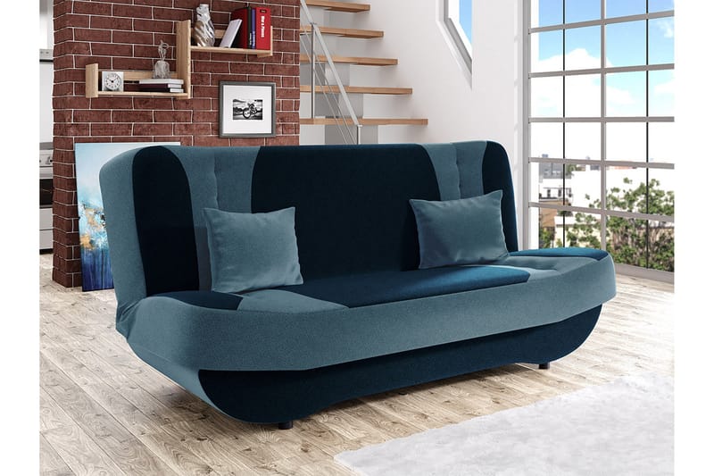 Burralla Bäddsoffa 2-sits 190x90 cm - Blå - Möbler - Soffa - Bäddsoffa