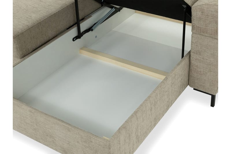 Busness Bäddsoffa med Divan 3-sits i Plysch - Grå - Möbler - Soffa - Bäddsoffa