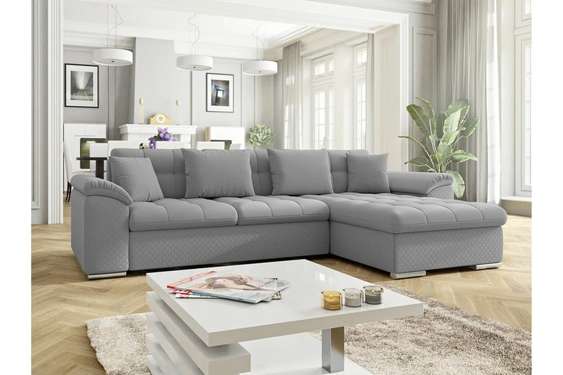 Camior 3-sits Hörnbäddsoffa - Grå - Möbler - Soffa - Bäddsoffa
