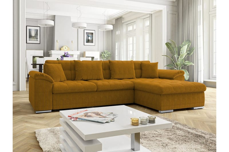 Camior 3-sits Hörnbäddsoffa NO_BRAND Yellow - Möbler - Soffa - Bäddsoffa