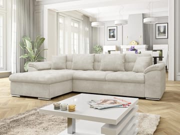 Camior 4-sits Bäddsoffa med divan Vänstervänd - Ljusbeige - Möbler - Soffa - Bäddsoffa